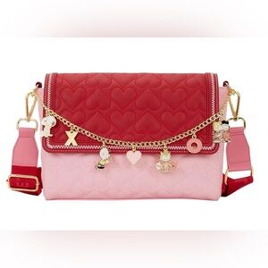 BNWT Loungefly Snoopy Valentines Day Charm Crossbody Bag